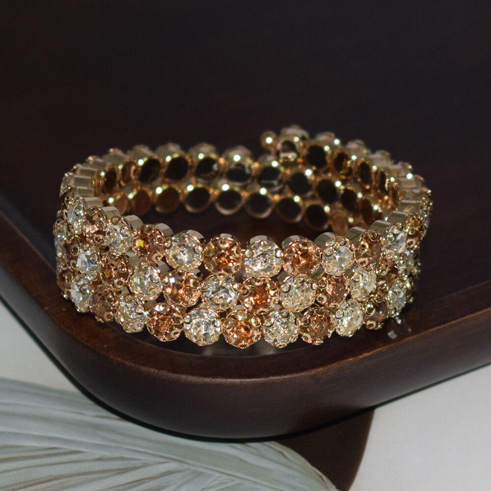 

Новый свадебный браслет на руку из страз AB, сценическое хрустальное украшение