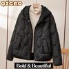 Moda feminina casual outono inverno cor sólida estampa manga comprida jaquetas e casacos casacos de plumas