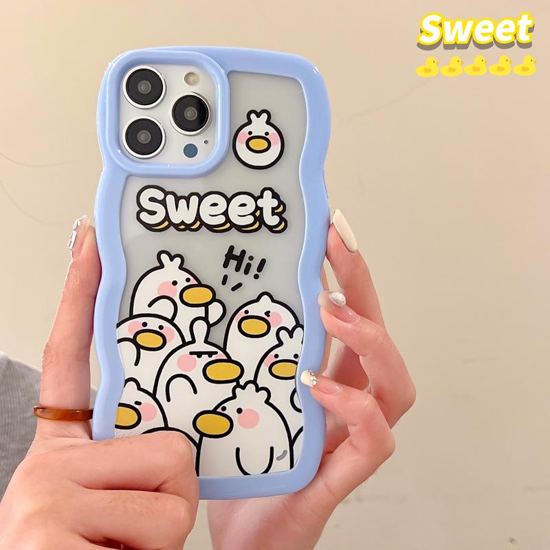 

Zhitai Acrylic Lace Cartoon Duck Case for iPhone 8/11/12/13 Pro Max iPhone 11 Pro Max