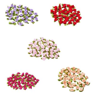 100PCS Decorative Clothing Patches Rose Flower Wristband Bag Hairpin Decal