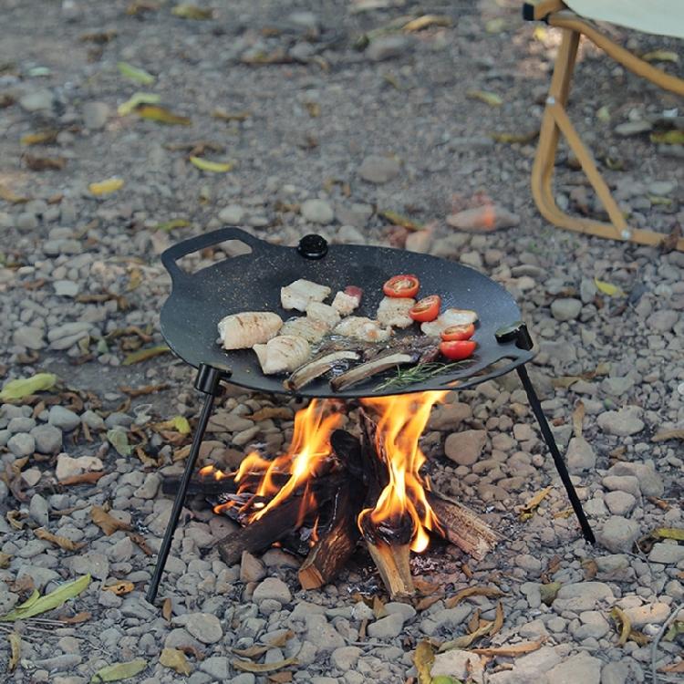 Aluminum Alloy Bracket Barbecue Tripod Stand Detachable Outdoor Griddle Grill