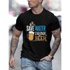 European Sizes Fashion Casual Men's Letter Print T-Shirt