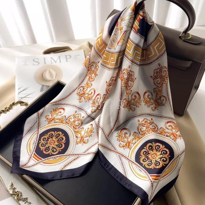 

Шелковый шарф женский универсальный маленький квадратный шарф женский модный шарф в иностранном стиле шарф для защиты шеи летний шарф шелковый шарф повязка на голову для женщин 70*70cm