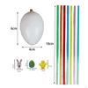 50 Pieces White Easter Eggs Decorating Set Paintable Creative Basket Fillers for Children