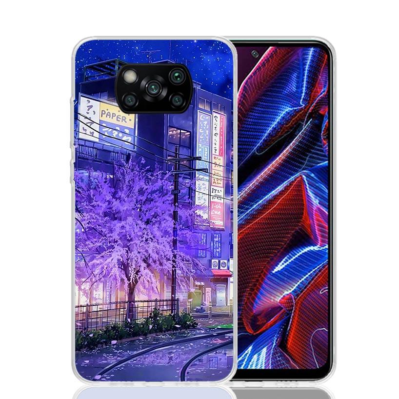 Anime Ästhetische Landschaft Handyhülle Für Xiaomi Poco X7 X6 X5 Pro F7 Ultra Redmi 15C 15 13 13C 12 12C 10 10A 10C 9 9A 9C 9T Hülle