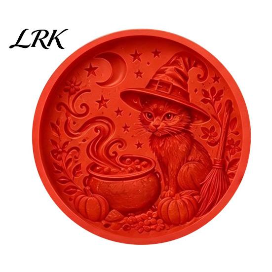 Weatherproof Concrete Craft Molds Silicone Stepping Stone Mold for Halloween DIY Garden Pathway, Flexible Reusable Casting Decorative Backyard