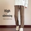 Hodo Men's Anti-Wrinkle Chenille Straight-Leg Casual Pants