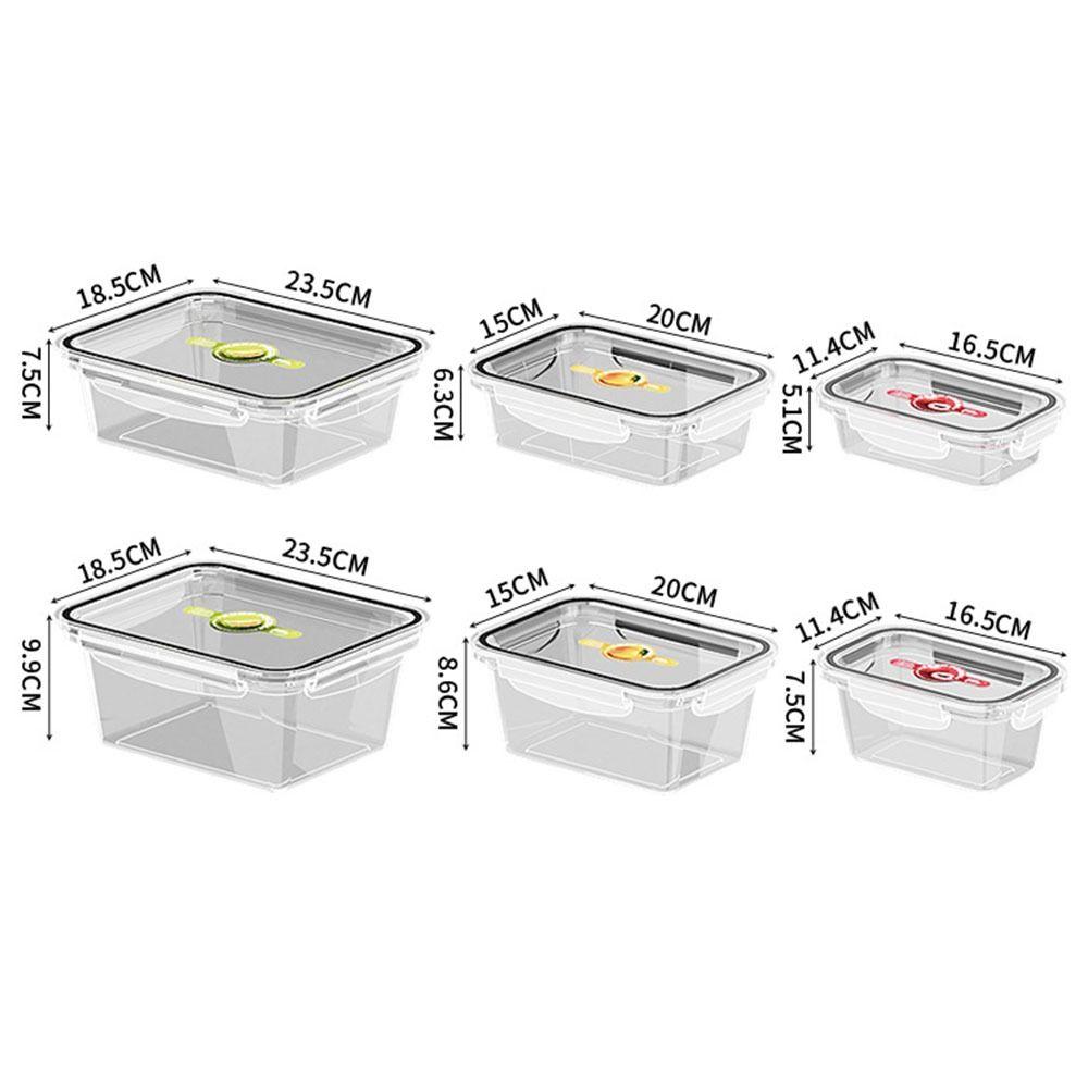 Clear Kitchen Food Container Multifunctional Stackable Food Sealing Boxes Refrigerator Storage Box for Fruits Vegetables Pasta