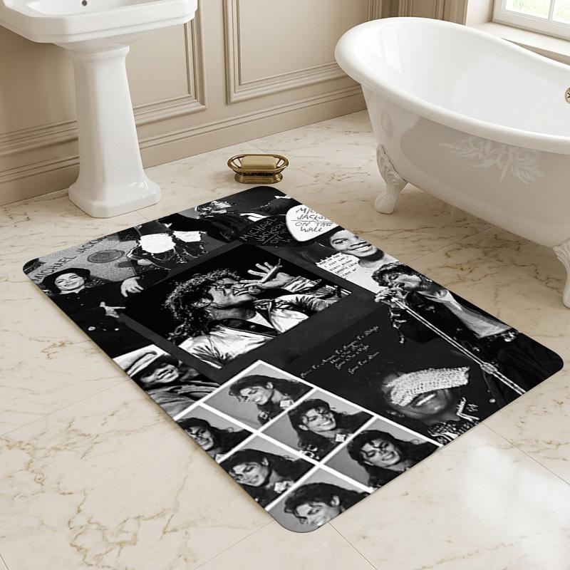 Michael Jackson Living Room Nonslip Area Rug Soft Carpet For Bedroom Gameoom Playroom Sofa Office Home Decor Doormat