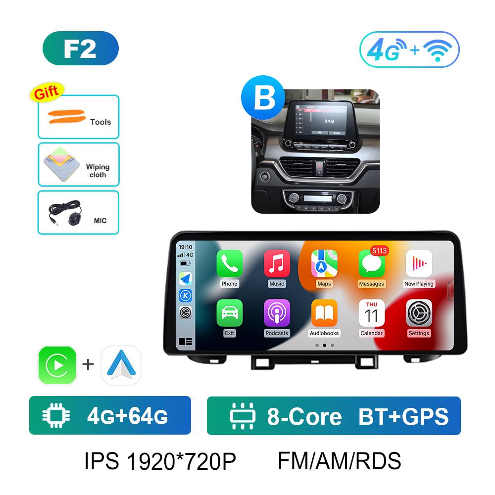 Android Intelligent System DSP Stereo for Kia Sportage 2018 - 2019 Wireless Carplay 12.3 Inch Touch ScreenCooling Fan Bluetooth