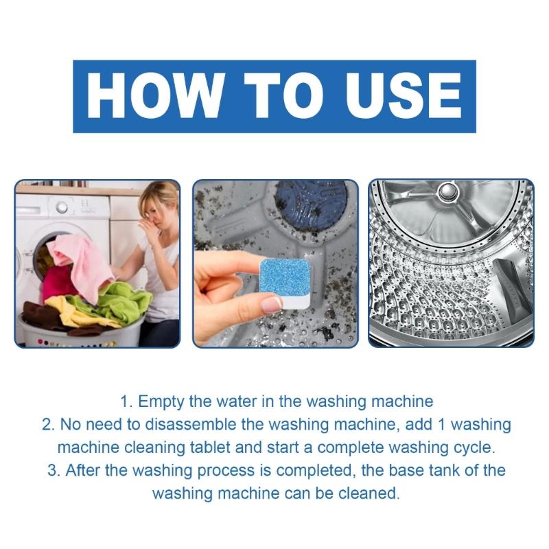 Washings Machine Cleanings Tablets Effective Laundry Machine Cleaner Descaling Agent Removes Stains Ensures Cleanliness