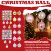 New Christmas Ball Decoration Gift Box Set Painted Electroplated 44pcs Round Ball Special-shaped Christmas Ball Pendant