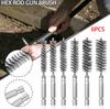 6PCS Wire Brush Drill Bore Cleaning Brush Set Stainless Steel Wire Twisted Brush