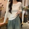1116 New Slim-fitting Low-necked Sweater Women's Bottoming Sweater Autumn and Winter Long-sleeved Knitted Sweater