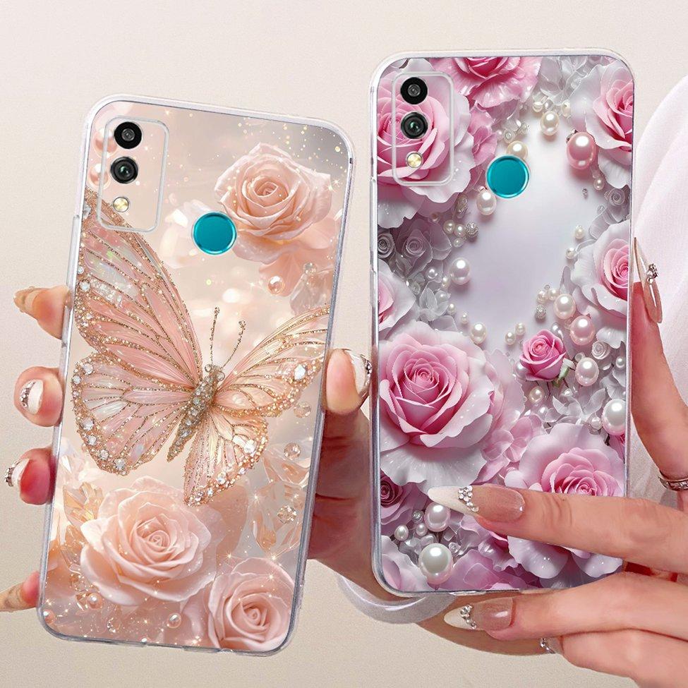 Transparent Cover For Honor 9X Lite Case Cute Fashion Butterfly Funny Painted Casing For Honor JSN-L21 JSN-L22 JSN-L23