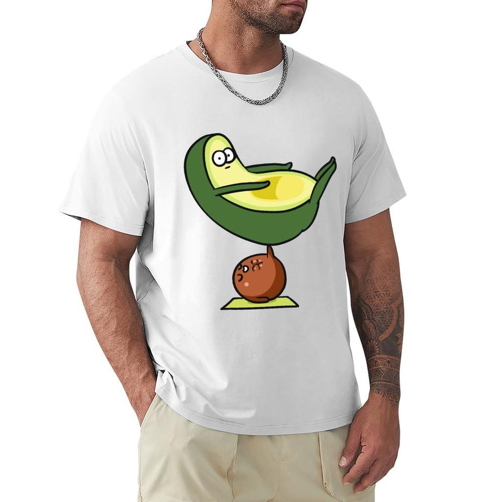Starker Kern Avocado Acro Yoga T-Shirt Sport Basic Kurzarm T-Shirt