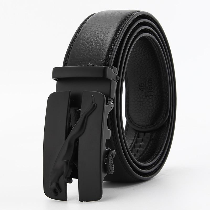 

Новый ремень из микрофибры, устойчивый к царапинам Мужской ремень с автоматической пряжкой из искусственной кожи Деловой повседневный ремень 110-130cm