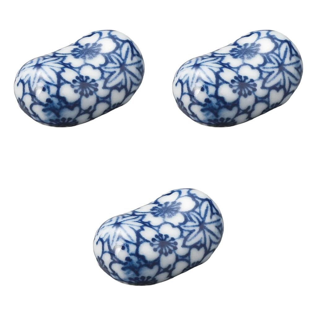 Set of 3 Spring and Autumn Bean Chopstick Rests x x 1 Chopstick Rests Setomonohonpo [2.8 1.8 cm]