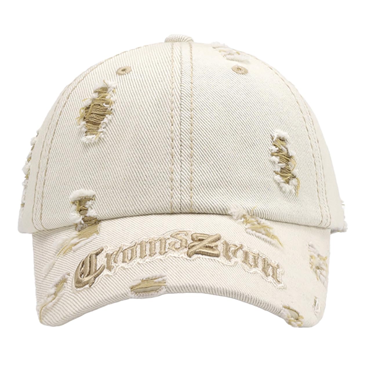 

White Fang Denim Cap with Letter and Stylish for Men and CZ957 Embroidery, Unique, Casual, Women, (Yellow)