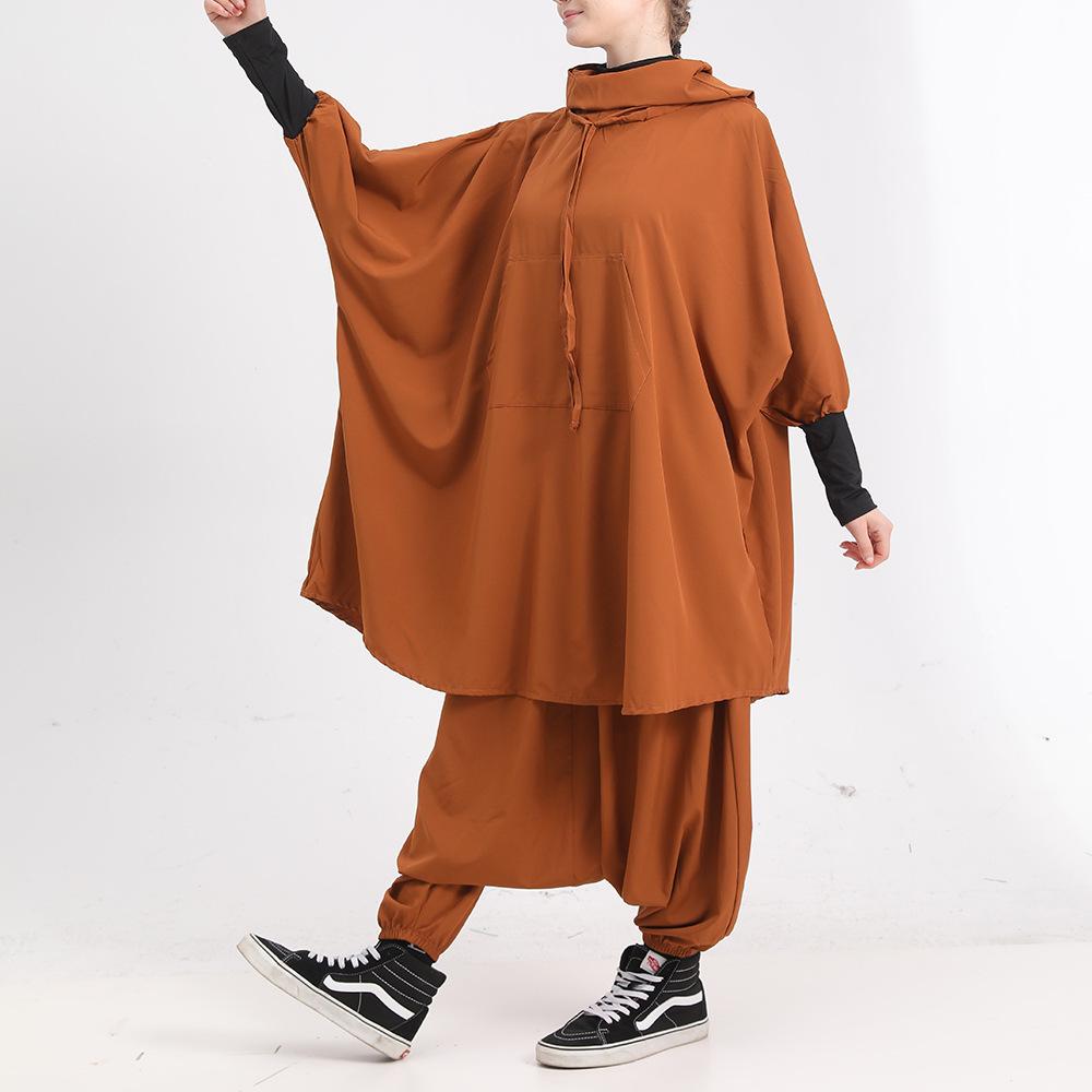 Muslim Women s Hooded Sportswear: Loose-Fit Fitness & Cycling Clothing One Size
