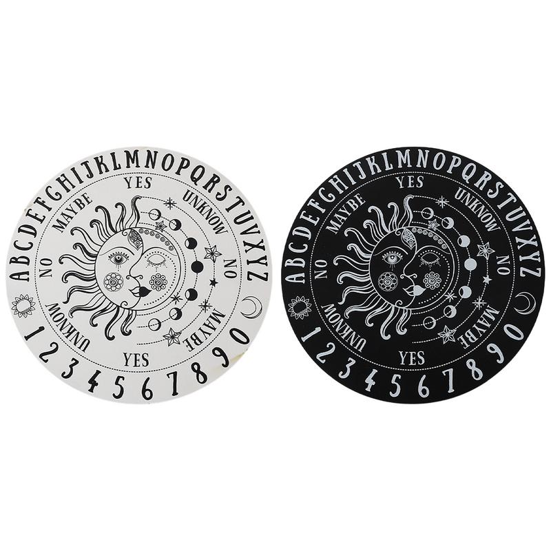 Wooden Pendulum Board with Stars Sun and Moon for Divination Message Board Metaphysical Altar Decoration Supplies