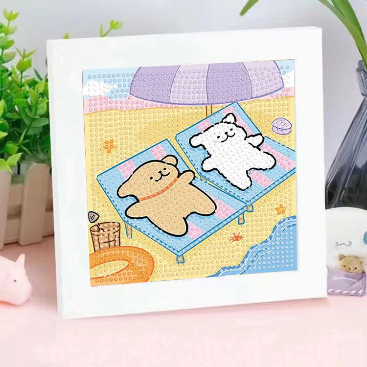 Diamond Painting Diy Children'S Handmade Sticker Lines Puppy Cartoon Decoration Sticker Painting