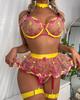 European and American Lingerie: Women's Lace Embroidered Sexy Sets