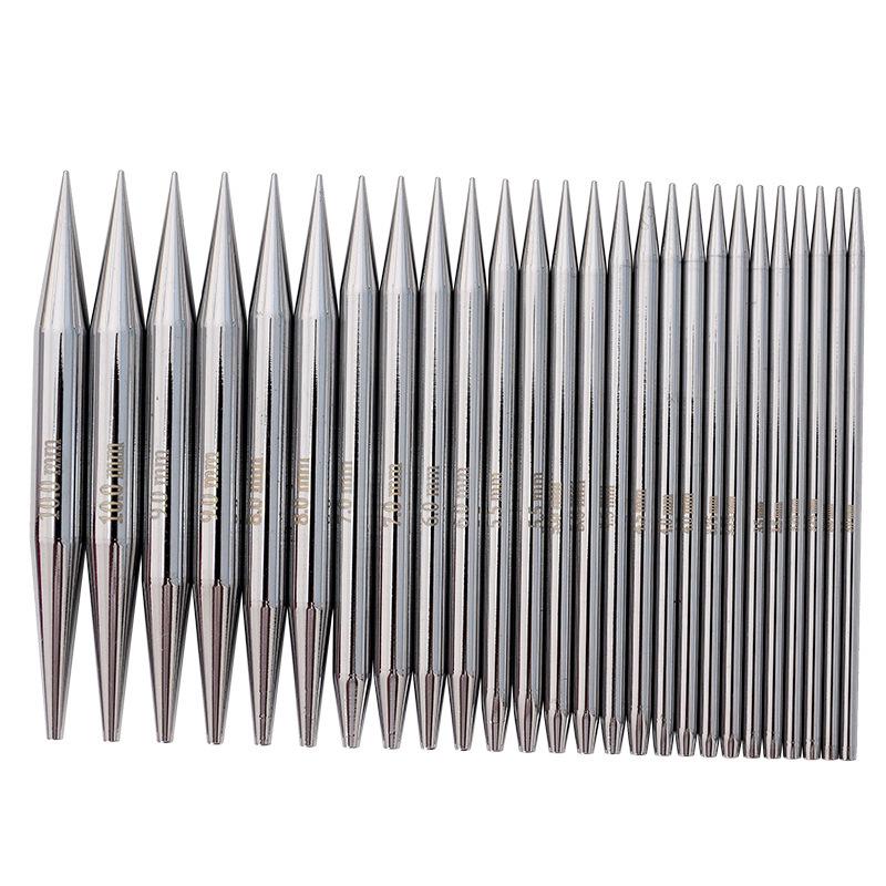 Detachable Circular Knitting Needles Set - 13 Pairs, Bright White Aluminum Nickel-Plated, DIY Sweater Knitting Tools, PU Packaging.