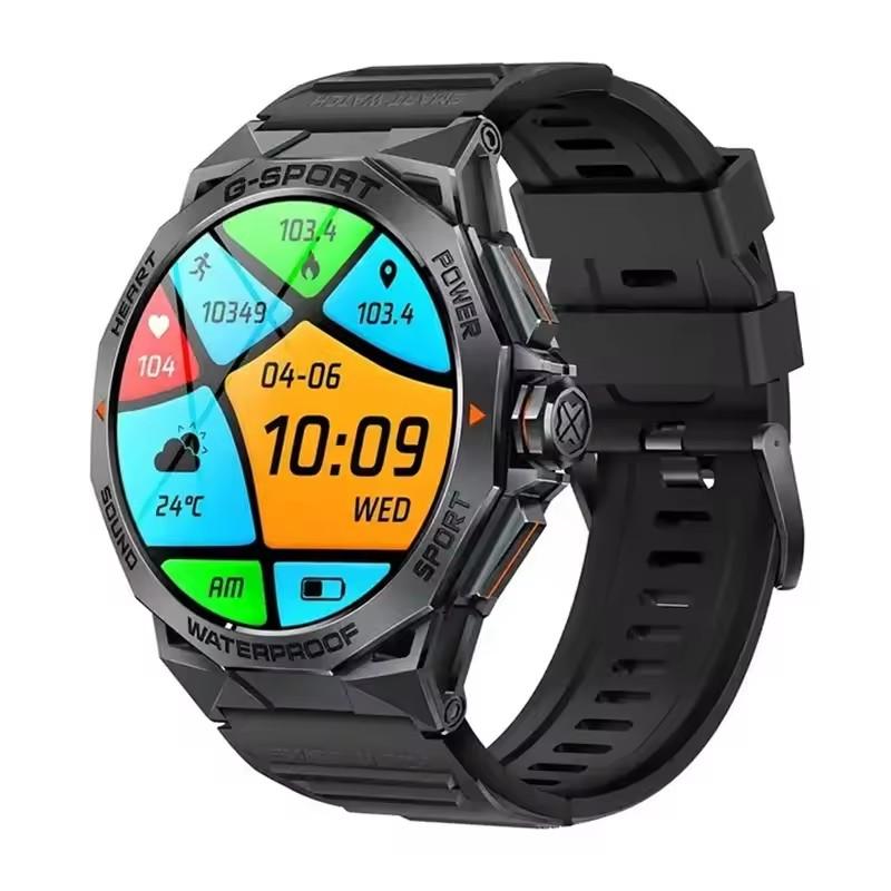 Men Outdoors Sports 1.43" AMOLED Screen Smartwatch Blue Tooth Call Heart Rate Health Monitoring Smart Watches Waterproof Women