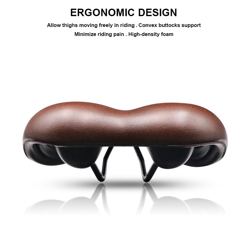 Bicycle Saddle Thicken PU Leather Sponge Shockproof Mountain Road Bike Soft Comfortable Seat Cushion Cycling Accessories