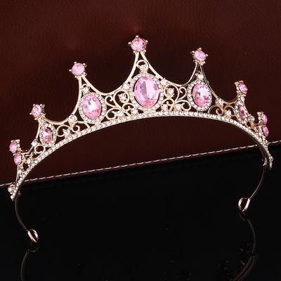 Barock Braut Hochzeitskrone Tiara Hochzeitskleid Accessoires Exquisite Legierung Strass Krone Haarschmuck