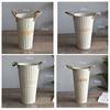 Retro Thickened Iron Sheet Dry Flower Bucket Flowerpot Office Home Decoration