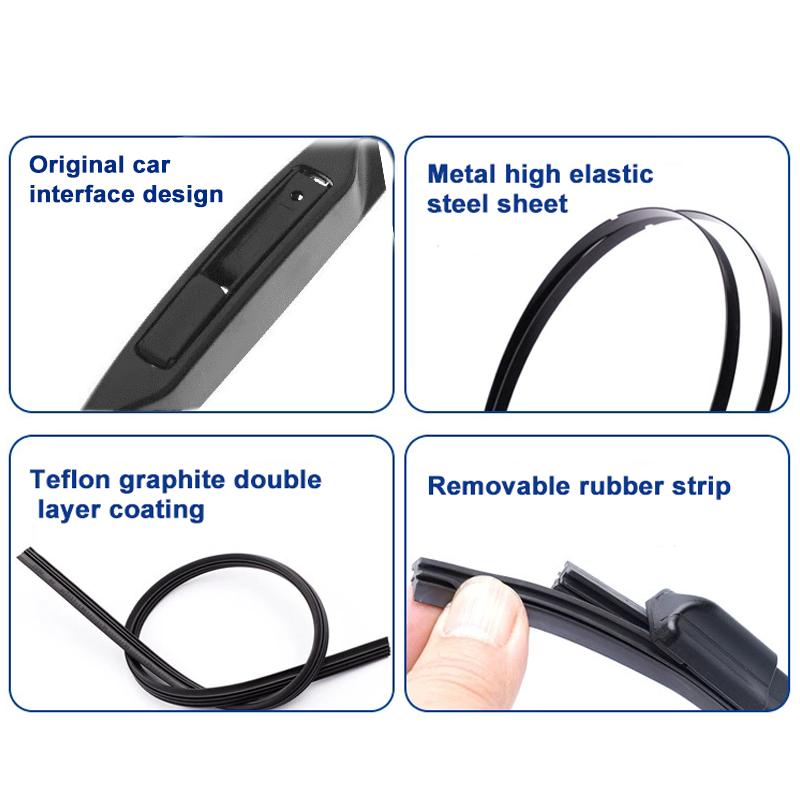 Car Wiper Front Hybrid Wiper Blades For Mazda 3 Axela BM BN 2013 - 2018 Windshield Windscreen Window Rain Brushes 24"+18"