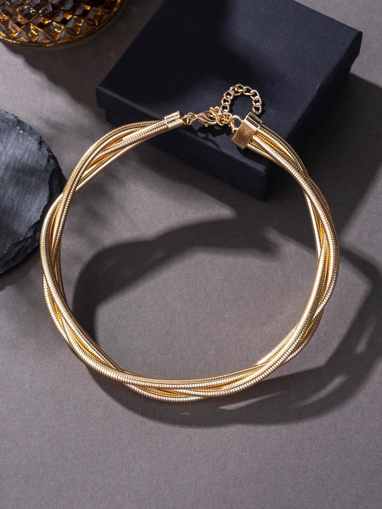 Punk Hip-Hop Stil Übertriebene Spiralkette für Frauen Einfache Feiertagsparty Schmuckaccessoires