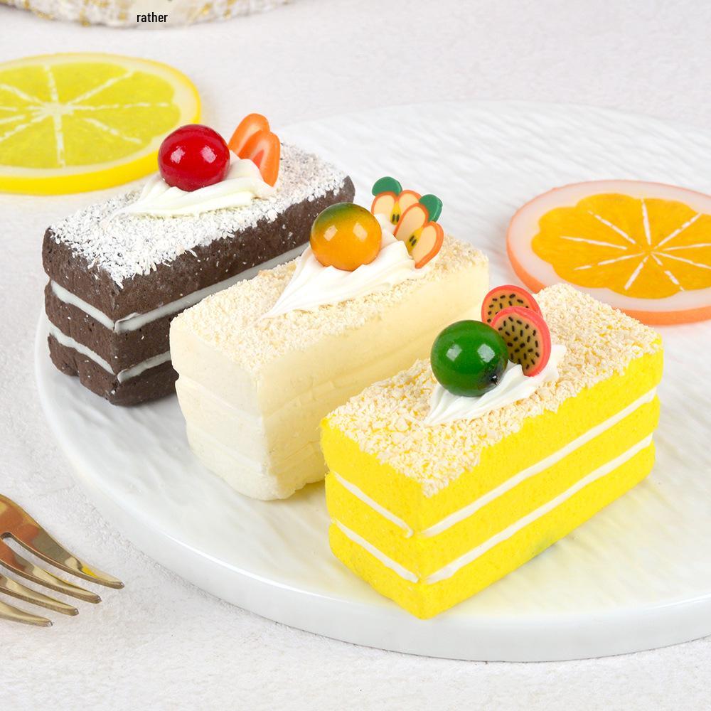 Simulación Modelo de Pan y Pastel: Juguete para niños, Accesorio de fotografía, Colgante, Juguete para apretar para postres de frutas, repostería y picnic