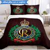 3PCS Royal Engineers Crest Emblem Bedding Set 2D Printing (Includes 1 Duvet Cover + 2 Pillowcases Coreless), Bedroom decor,Fan Gift