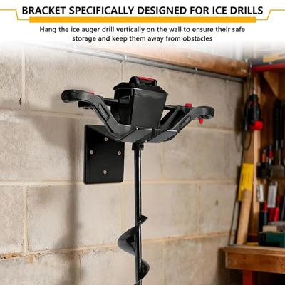 Quick Install Wall Mounted Rack For Electric Ice Fishing Auger Stainless Steel Holder Storage Organizer