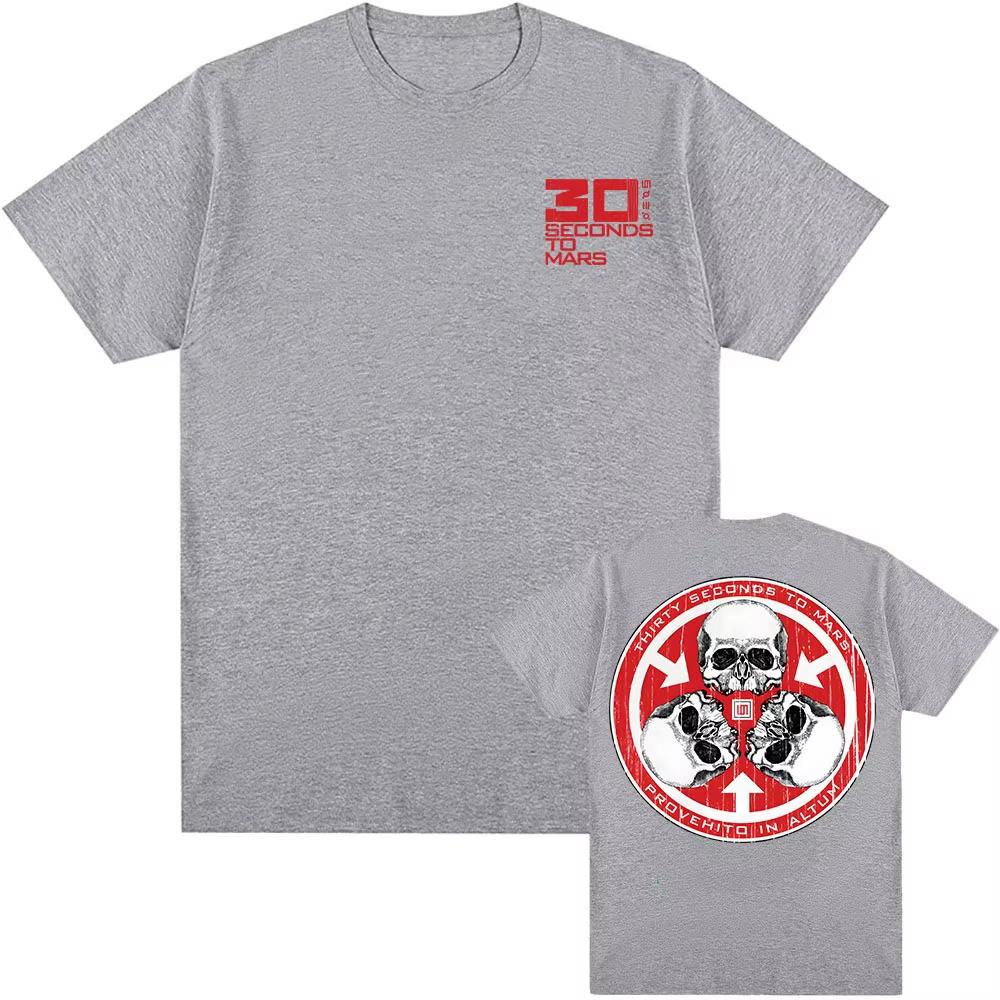 30STM Distressed Logo Rock Band Thirty Seconds To Mars T-shirt Cotton Fashion Short Sleeve Tshirt Casual Summer Men's Women Tee