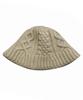 SK8ER ROCK Cable Knit Cross Bucket Hat ((Ivory))