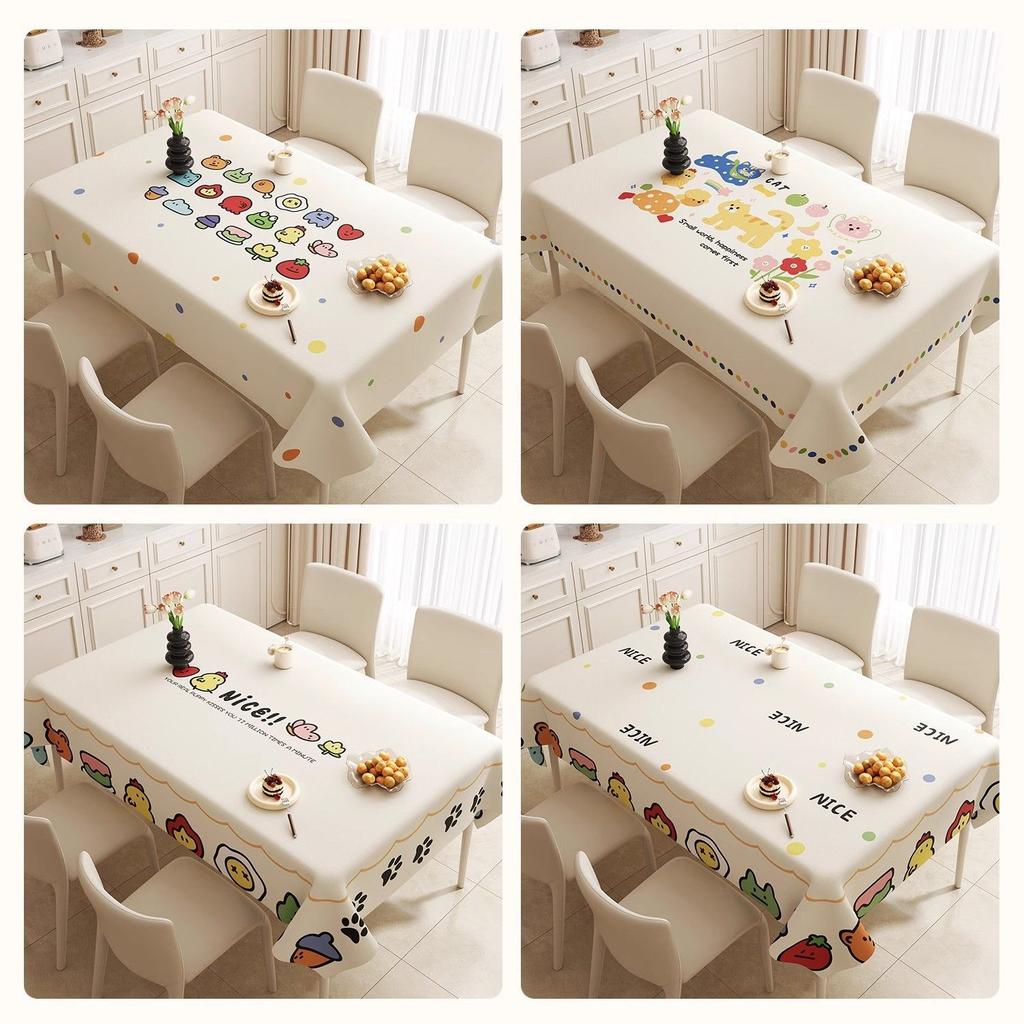 Cartoon Tablecloth Rectangular Dining Table Cloth Light Luxury High-End Tablecloth Coffee Table Cloth