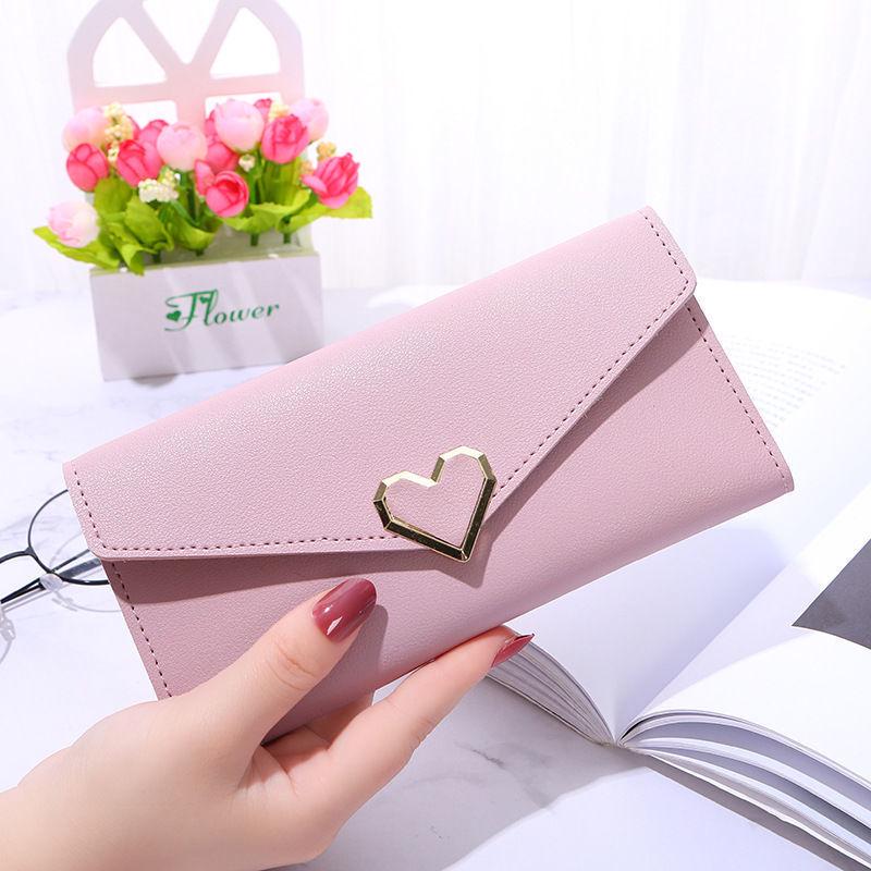 Korean Style Women's Long Clutch Wallet with Multi-Card Slots and Coin Purse