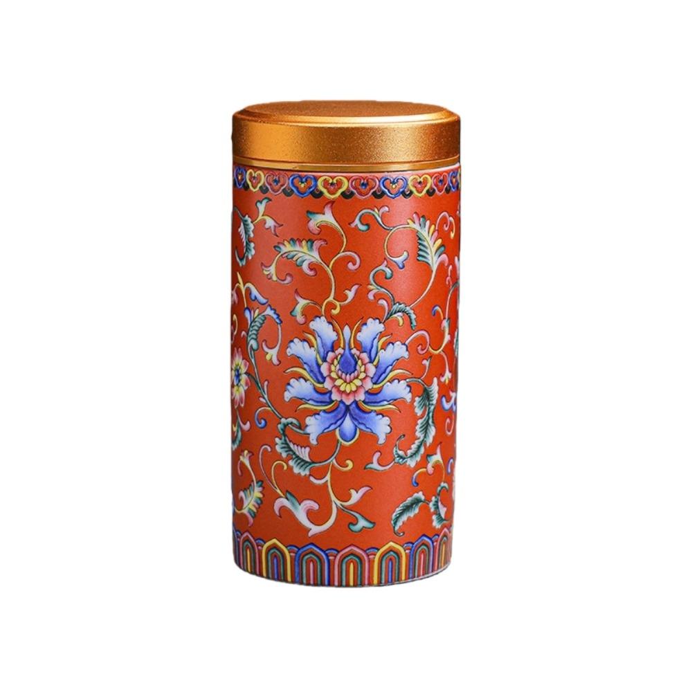Chinesische Stil Leere Teedose Keramik Vorratsglas Versiegeltes Glas Teedose Teeblätter Verpackung