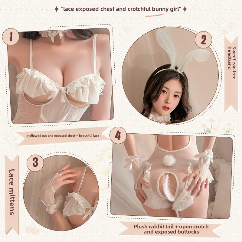 Lace Open-chested Playful Bunny Lingerie Sexy Uniform