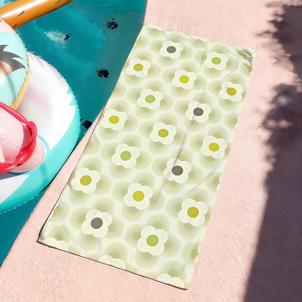 

Art O-Orla-Kiely Flower Stem Towel Quick Dry Soft Yoga Swimming Fitness Mountain Climbing Large Beach Towels W30*H60(CM)