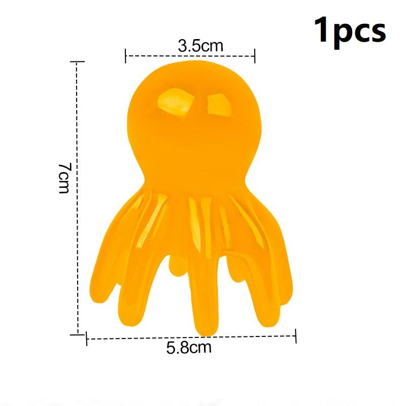 Resin Octopus Massage Comb Head Meridian Scraping Scalp Massager Tool Portable 8-Prong Head SPA Massage Comb For Anti Fatigue