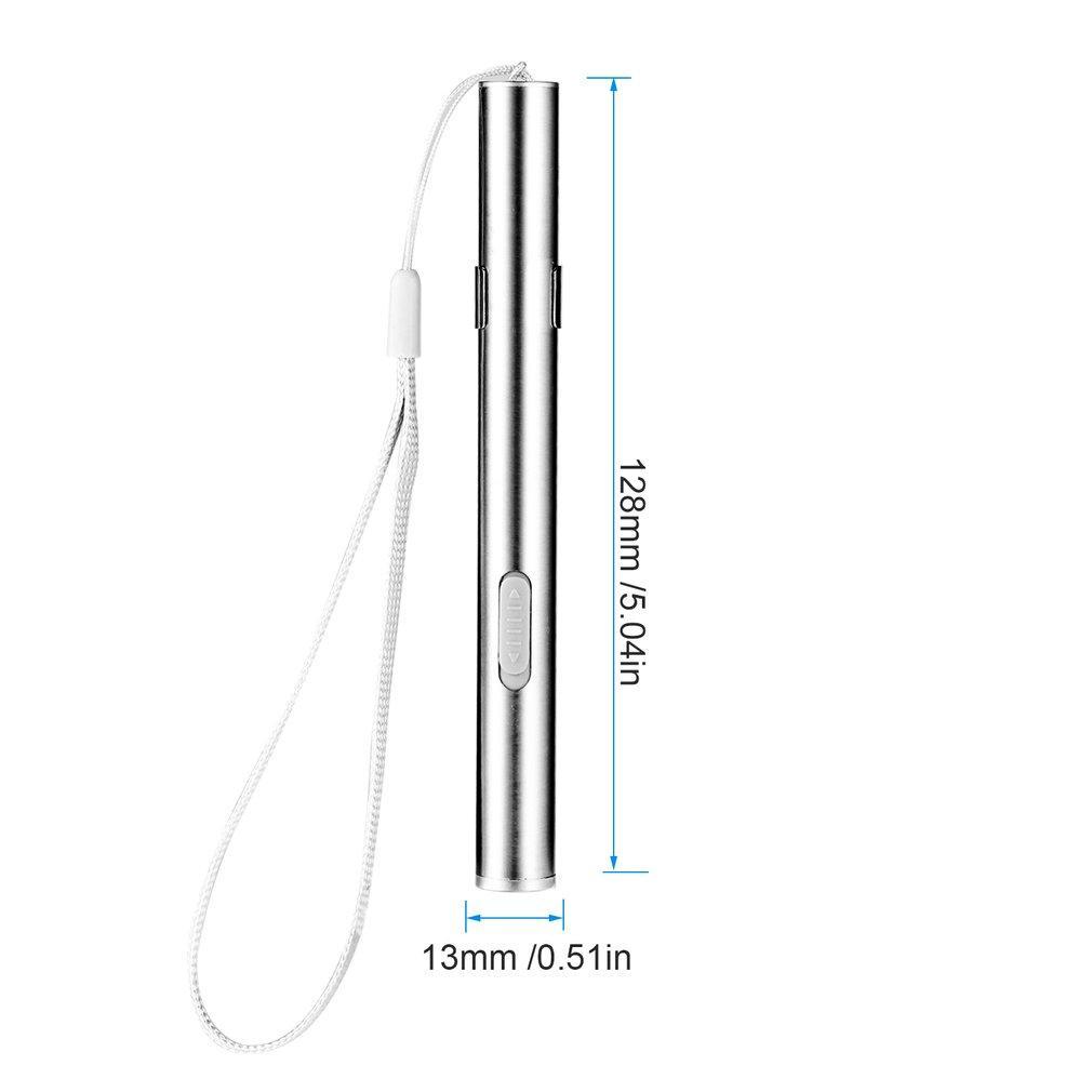 Portable LED Flashlight USB Rechargeable Energy-saving Mini Flashlight Pen Light for Camping Hiking