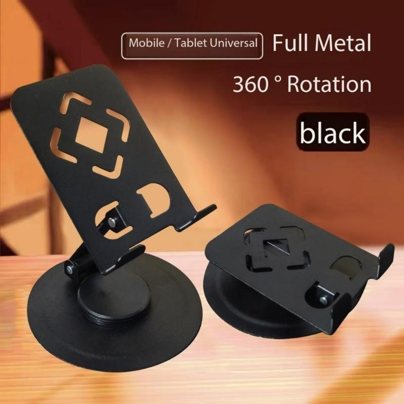 Adjustable Lightweight Foldable Tablet Holder Rack 360 Rotating Base Stand for Drawing Video Conferencing Watching Movie