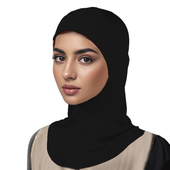 Women Headscarf Hat Solid Color Ethnic Top Hat Comfortable Elastic