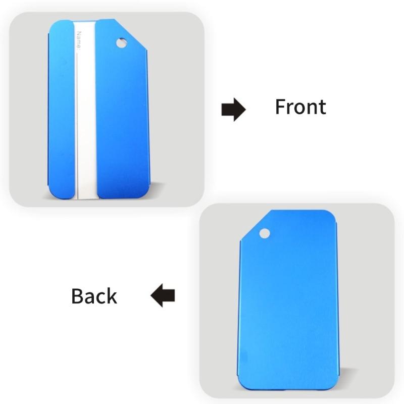 7 Pieces Practical Aluminum Alloy Luggage Labels With Privacy Protection And Wear Resistant Design Suitcase Identifier