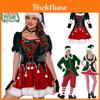 Luxus Samt Weihnachten Elfen Weihnachtsmann Cosplay Kostüme Karneval Party Rollenspiel